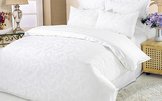 КПБ ALFABED Lux Jacquard Cotton French Classics White			