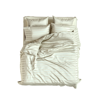 КПБ ALFABED Premium Woven Cotton Sateen Stripe Cream