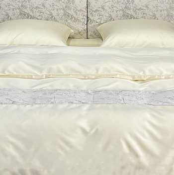 ALFABED Design Decor Premium Cotton Cream + Canyon Snow