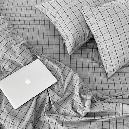 КПБ ALFABED Washed Cotton Grey Denim Square