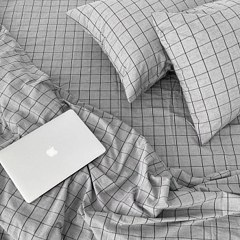 КПБ ALFABED Washed Cotton Grey Denim Square