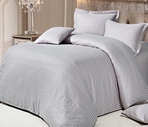 КПБ ALFABED Premium Woven Cotton Sateen Stripe Grey 3