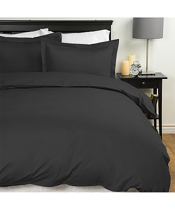 Duvet Cover Premium Cotton Sateen Black F1