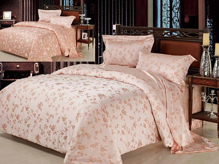 КПБ ALFABED Lux Double Face Jacquard Modal Provance Peach