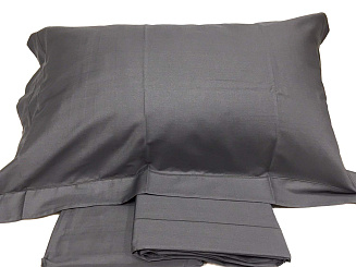 Простынь на резинке Italian Satin H30 COL.52 PIOMBO (Темно серый)