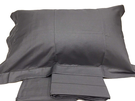 Простынь на резинке Italian Satin H30 COL.52 PIOMBO (Темно серый)