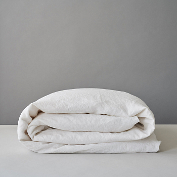 Duvet Cover 100% Italian Organic Linen BIANCO