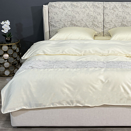 ALFABED Design Decor Premium Cotton Cream + Canyon Snow