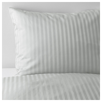 КПБ ALFABED Premium Woven Cotton Sateen Stripe Grey 3