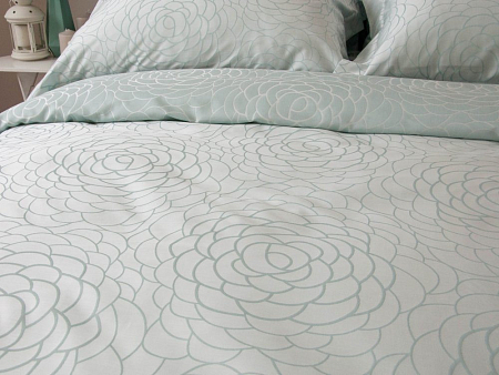 КПБ ALFABED Lux Double Face Jacquard Modal Miracle Mint / Aquamarine Design Eden 