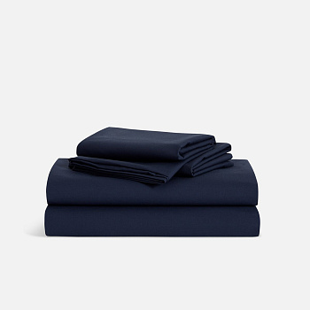 Простынь на резинке Italian Satin H30 COL.117 QUETZAL (Темно синий)