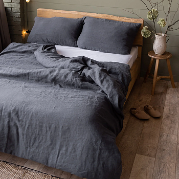 КПБ 100% Italian Organic Linen PIOMBO