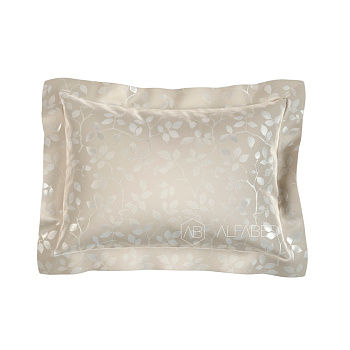 Pillow Case Lux Jacquard Cotton Taupe Tree Leaves 7