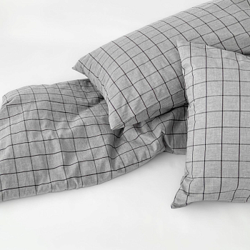 КПБ ALFABED Washed Cotton Grey Denim Square