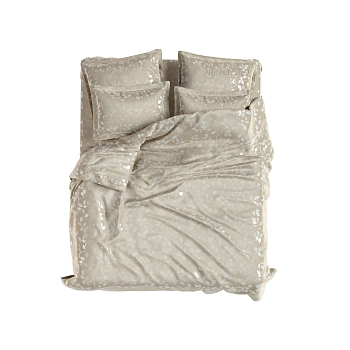 КПБ ALFABED Lux Jacquard Cotton Taupe Tree Leaves