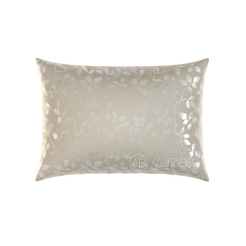 Pillow Case Lux Jacquard Cotton Taupe Tree Leaves Standart 4/0