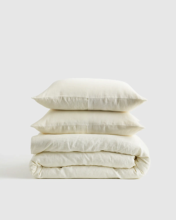 КПБ 100% Italian Organic Linen PANNA