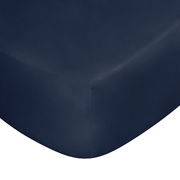 Простынь на резинке Italian Satin H30 COL.117 QUETZAL (Темно синий)