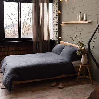 КПБ 100% Italian Organic Linen PIOMBO