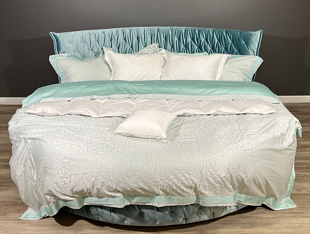 КПБ ALFABED Lux Double Face Jacquard Modal Miracle Mint / Aquamarine Design Eden 